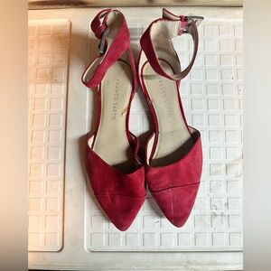 Franco Sarto Women's Red Suede Heels